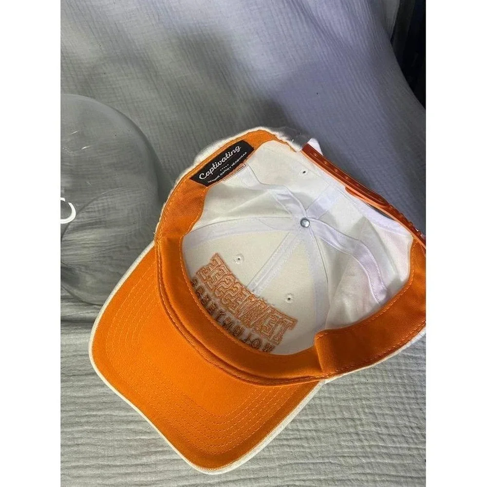 Tennessee Volunteers Adjustable Baseball Cap White Orange NCAA Embroidered Hat